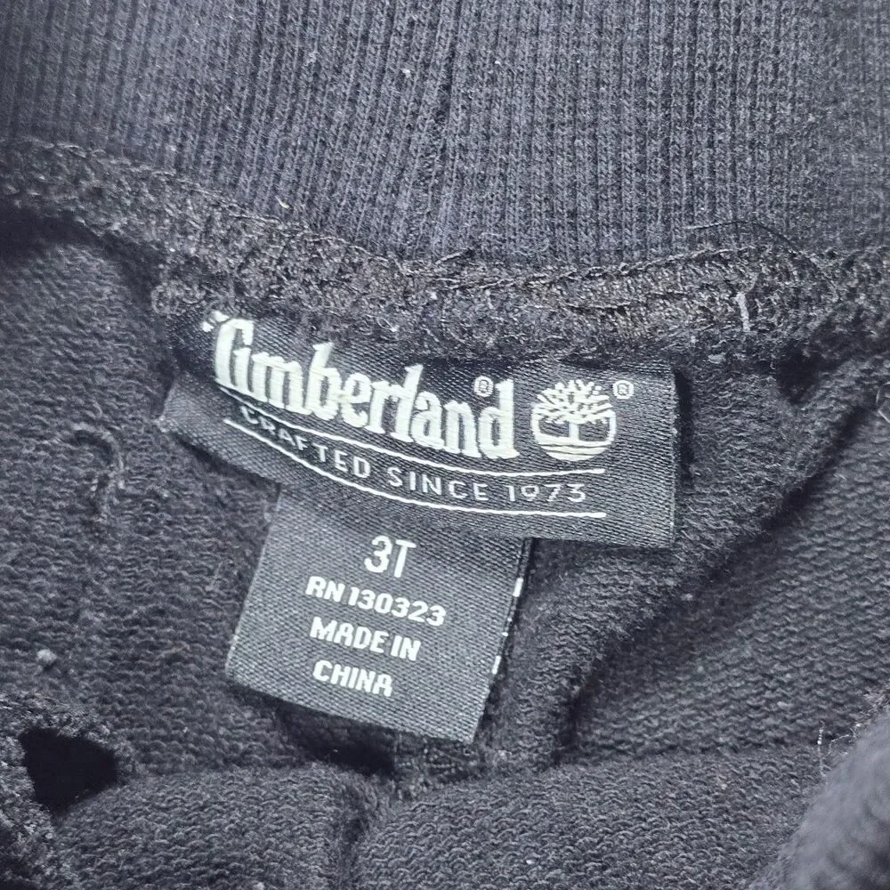Timberland Toddler Boys Girls Unisex Black Jogger Sweatpants 3T